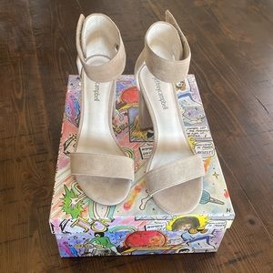 Jeffrey Campbell Lindsay Taupe Suede Heel